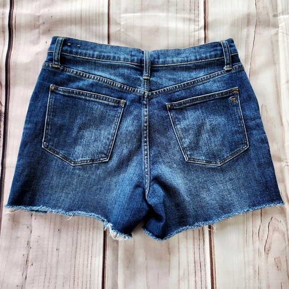 Madewell "High-Rise Denim Shorts, Glenoaks Wash: Cutoff Edition" Women's Size 28 - Picture 6 of 11